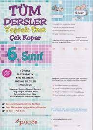 6.SINIF TÜM DERSLER YAPRAK TEST ÇEK KOPAR