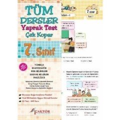 7.SINIF TÜM DERSLER YAPRAK TEST ÇEK KOPAR