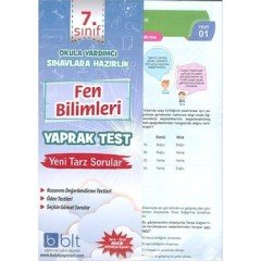 7.SINIF FEN BİLİMLERİ YAPRAK TEST