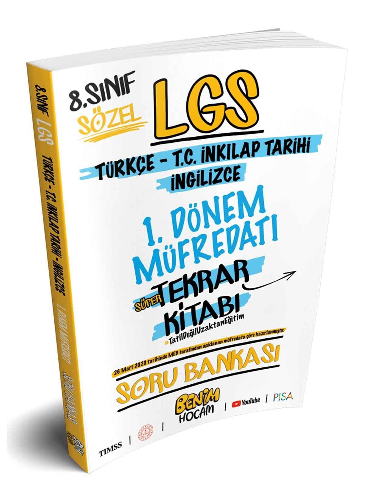 LGS 8.SINIF SÖZEL 1.DÖNEM TEKRARI SORU BANKASI BENİM HOCAM YAYINLARI