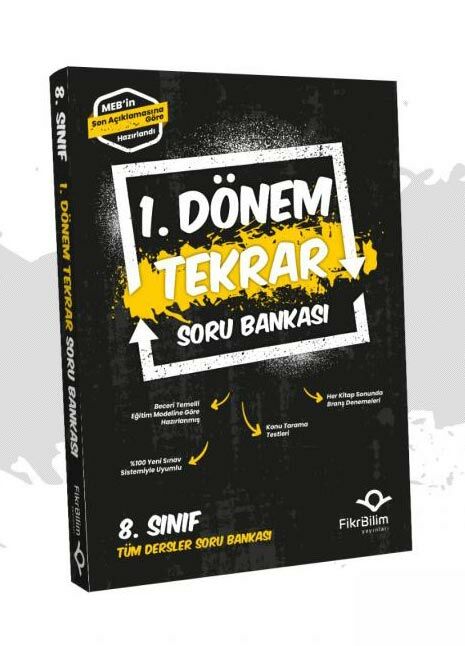 FİKRİ BİLİM YAYINLARI 8.SINIF 1.DÖNEM LGS TEKRAR SORU BANKASI
