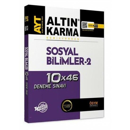 ALTIN KARMA YAYINLARI AYT SOSYAL BİLİMLER 2 10X46 DENEME SINAVI