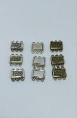 3 Halkalı, Gümüş ve Bronz  Kaplama Mıknatıs Kapama 1.5 cm