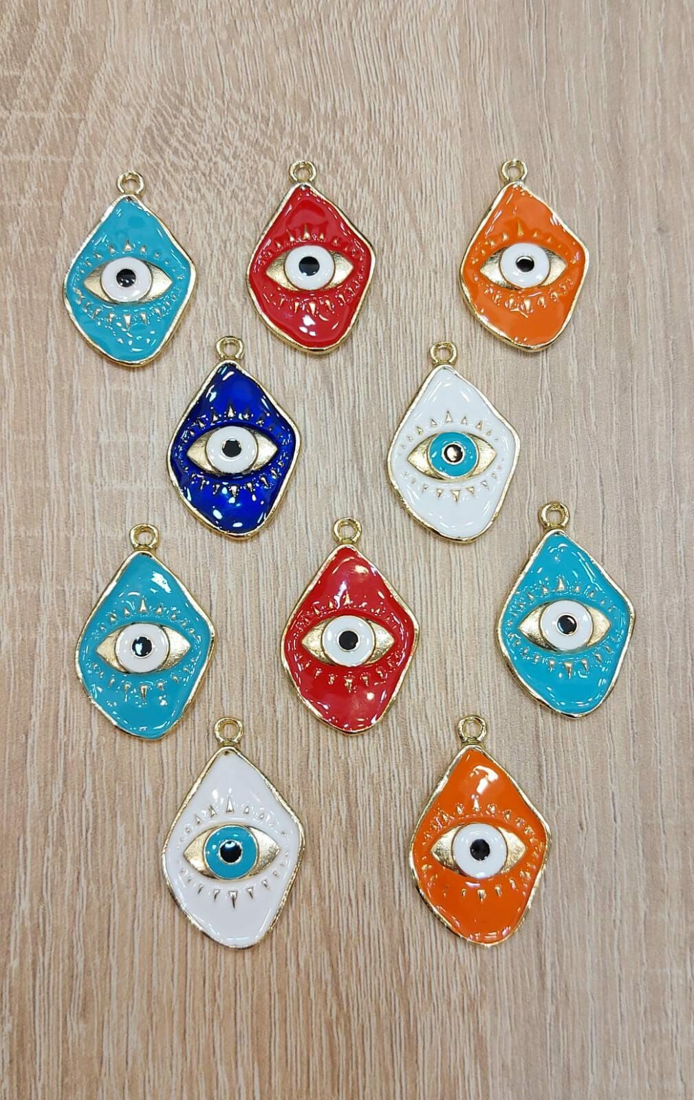 Mineli Damla Göz Kolye Uçları