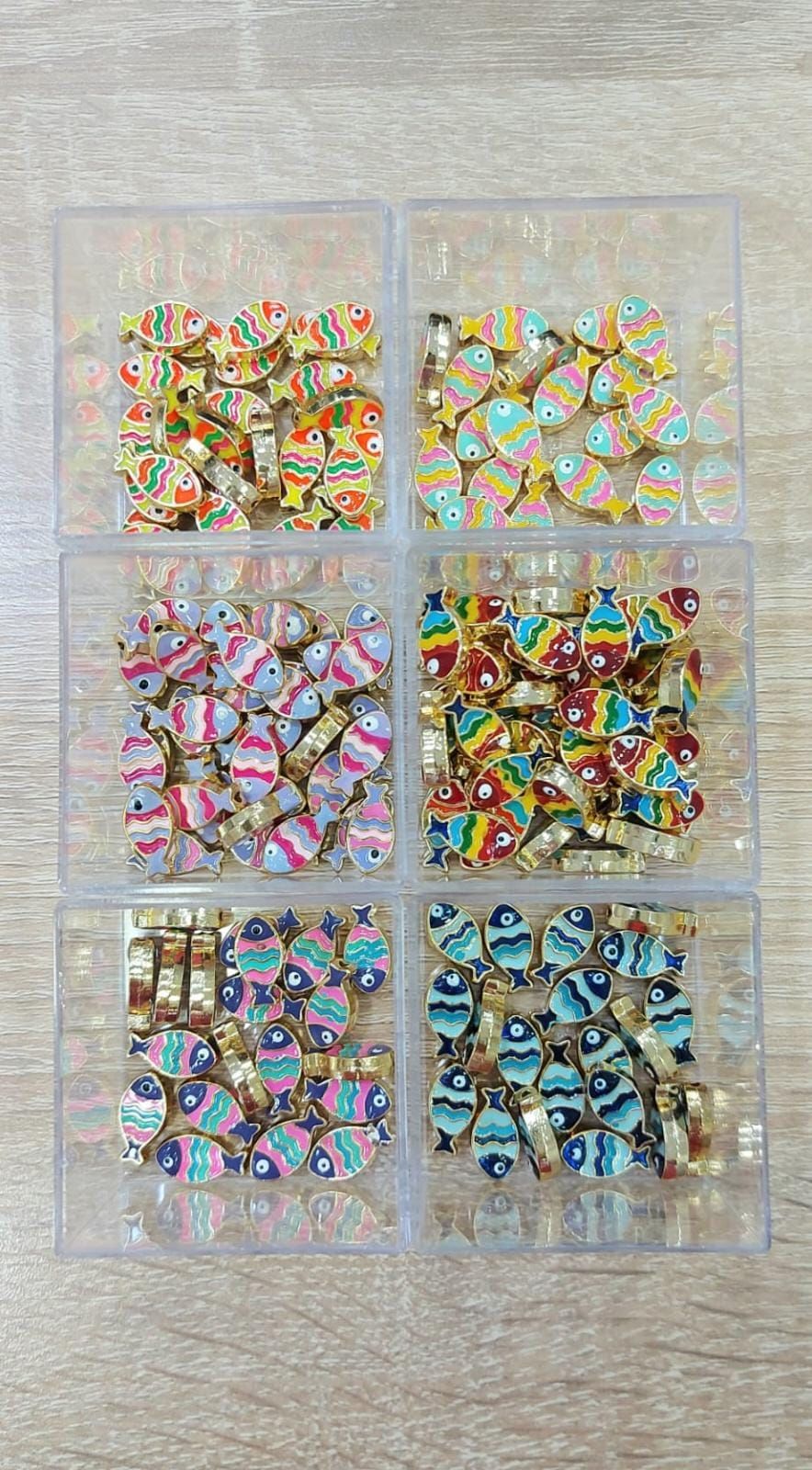 Mineli, Rengarenk Dalgalı Balıklar , 1,5 cm