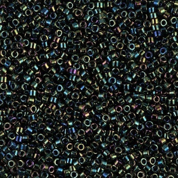 No: 10 Miyuki Delica 11/00 DB0003 | Metalik Koyu Yeşil Janjanlı 3 gram