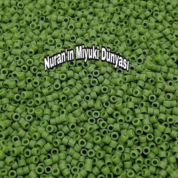 No: 128 Miyuki Delica 11/00 DB1585 | Mat Haki Yeşil
