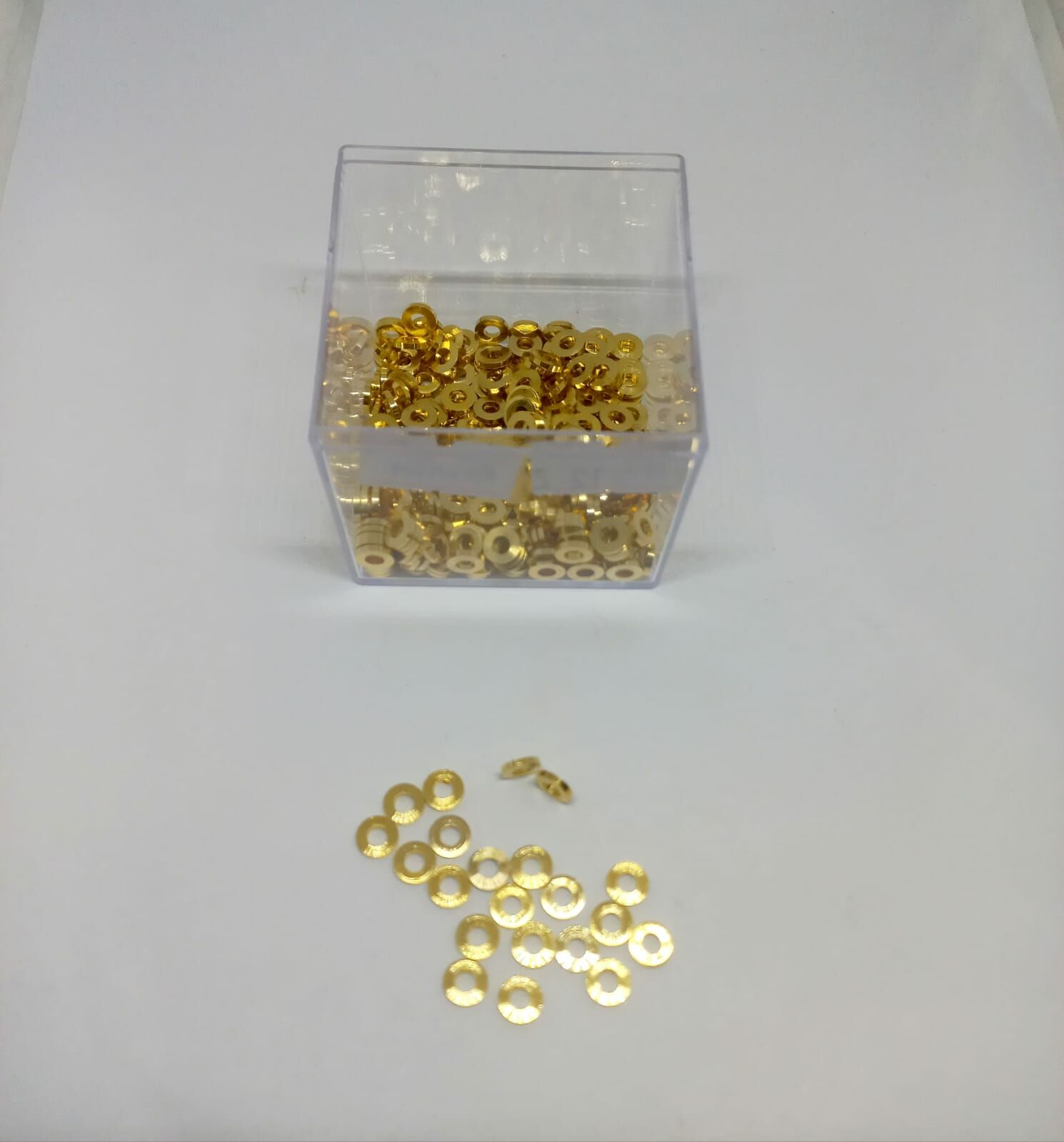 Ortası Delikli İNCE Ara Aparatlar , 6 mm  , Fimo Boncuklar için, Altın