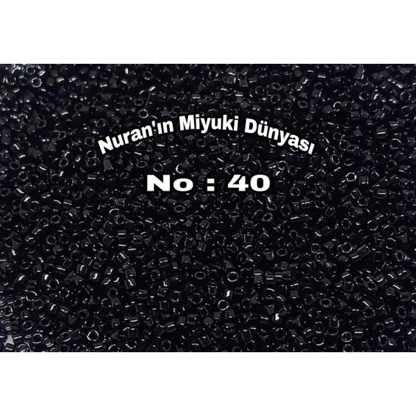 No: 40 Miyuki Delica 11/00 DB0010 | Parlak Siyah 3 gram