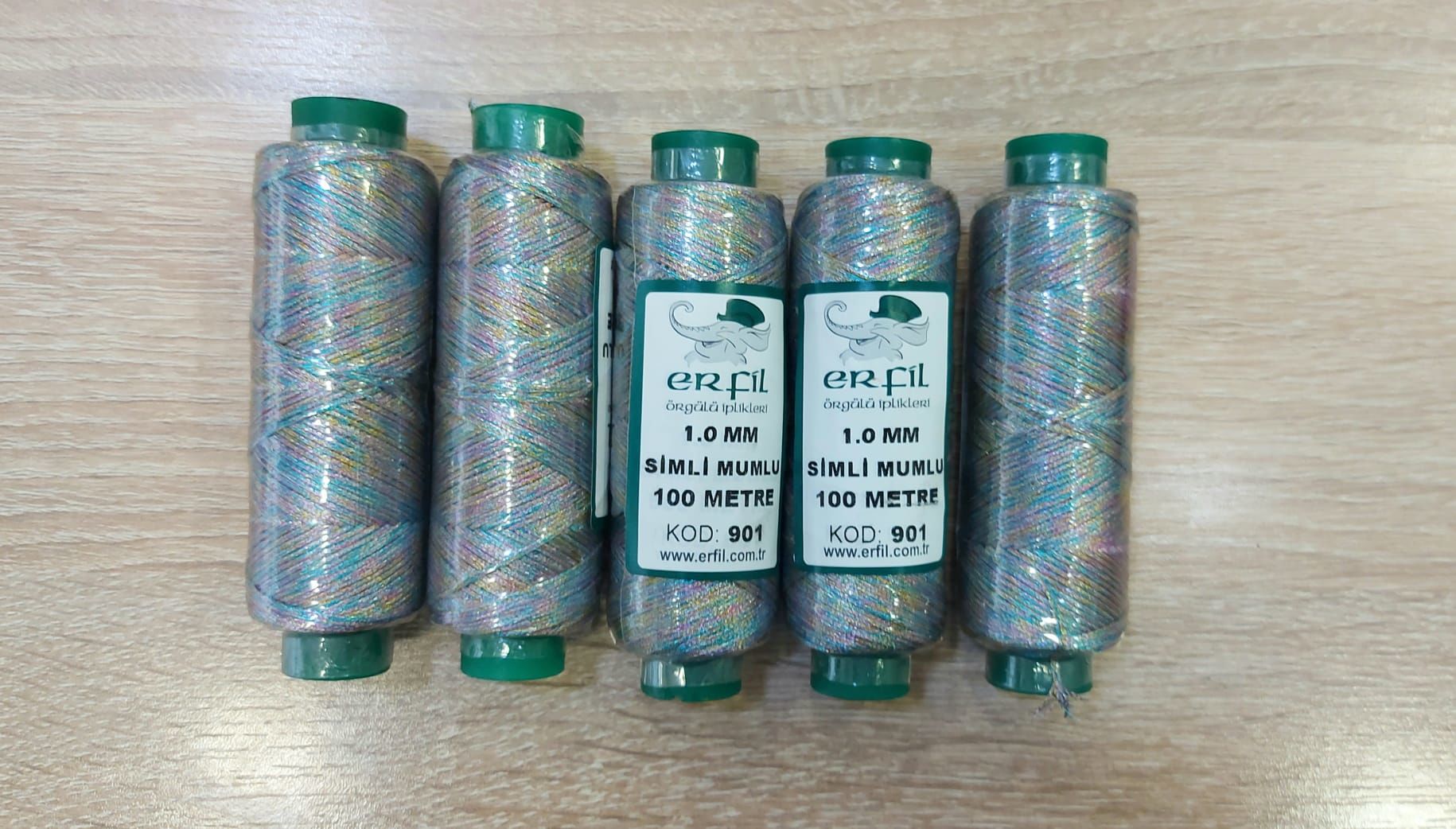 Ebruli Simli Mumlu İpler , 1 mm , 100 Metre