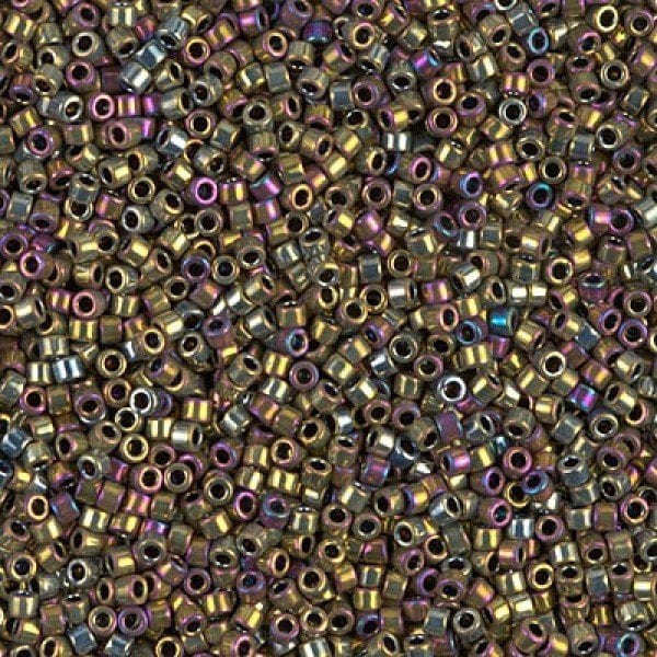 No: 32 Miyuki Delica 11/00 DB0029 | Metalik Bronz , Mor Janjanlı 3 gram