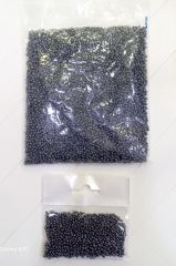 8 mm Dökme Kum Boncuklar, Parlak Antrasit, 25 Gram