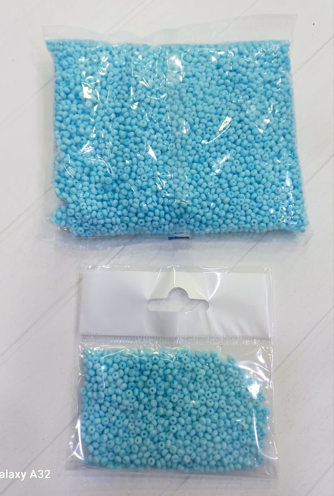 8 mm Dökme Kum Boncuklar, Açık Mavi, 25 Gram