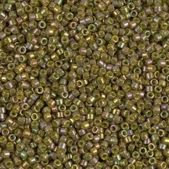 No: 366 Miyuki Delica 11/00 DB0133 | Pembe-Sarı Işıltılı Haki Yeşil 3 gram