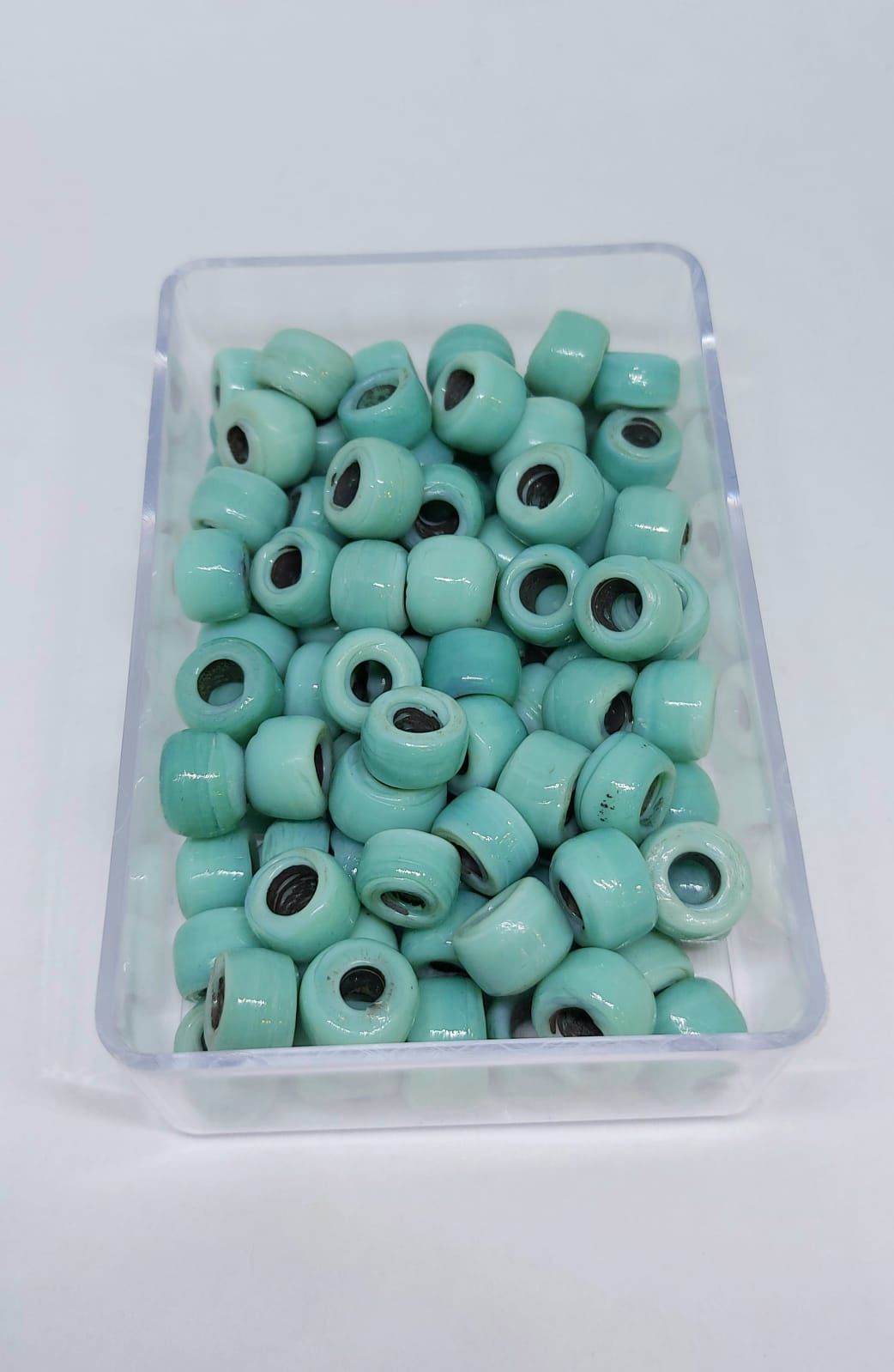 Mint Yeşili Kesme Kuzu Cam Boncuklar, Bodrum Boncukları