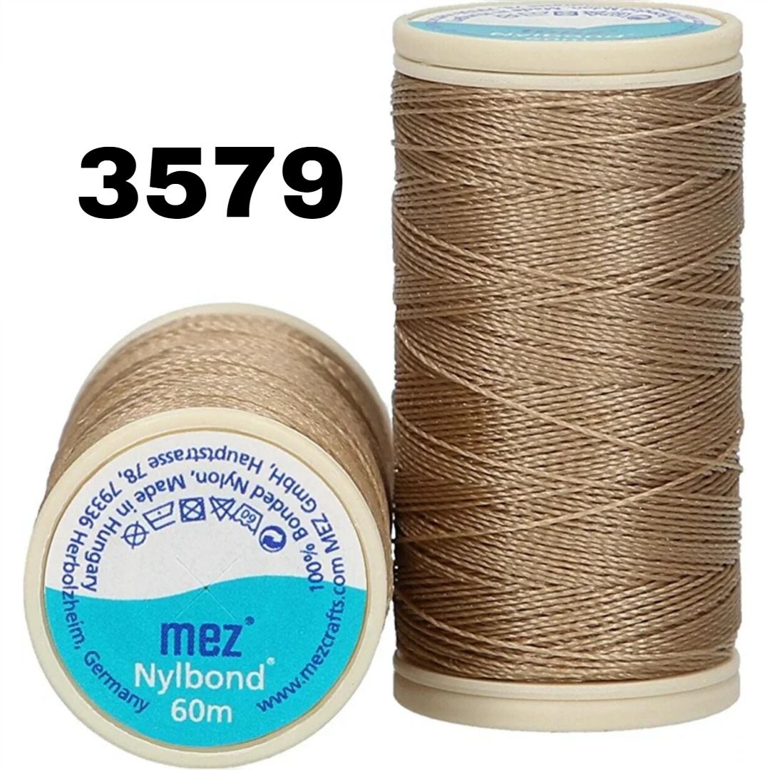 No : 3579 Koyu Krem Nylbond Boncuk İpleri