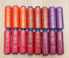 Kırmızı - Pembe Tonları Mumlu İpler , 1 mm, 100 Metre