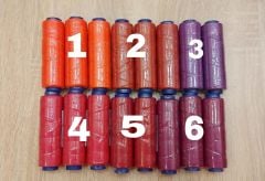 Kırmızı - Pembe Tonları Mumlu İpler , 1 mm, 100 Metre