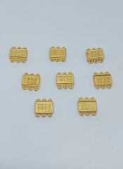 3 Halkalı Kitap Kapama, Altın ve Rose  Kaplama Mıknatıs Kapama 1.5 cm