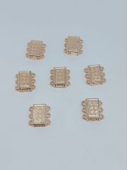 3 Halkalı Kitap Kapama, Altın ve Rose  Kaplama Mıknatıs Kapama 1.5 cm