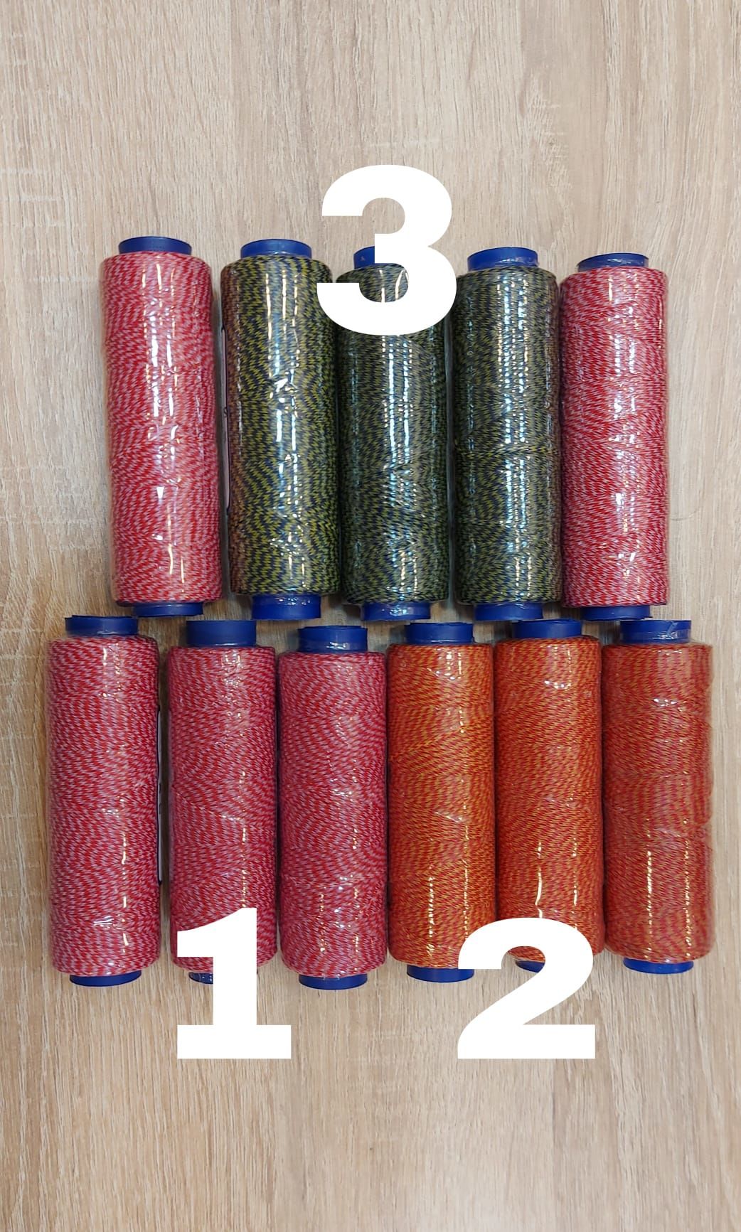 Çift Renkli Mumlu İpler , 100 metre , 1 mm