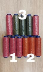 Çift Renkli Mumlu İpler , 100 metre , 1 mm