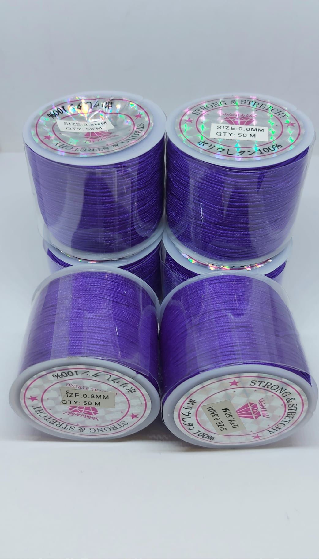 0,8 mm Mor Paraşüt İpleri, 1 Metre