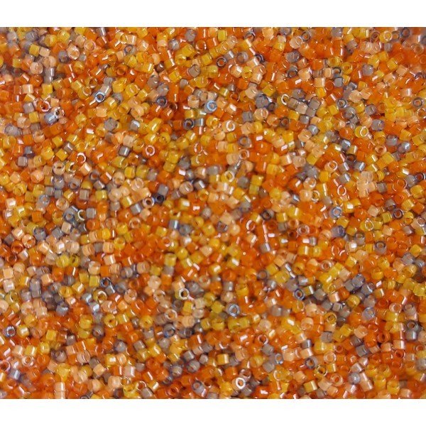 No: 230 Miyuki Delica 11/00 DB2063 | Karışık Turuncu Tonları 3 gram