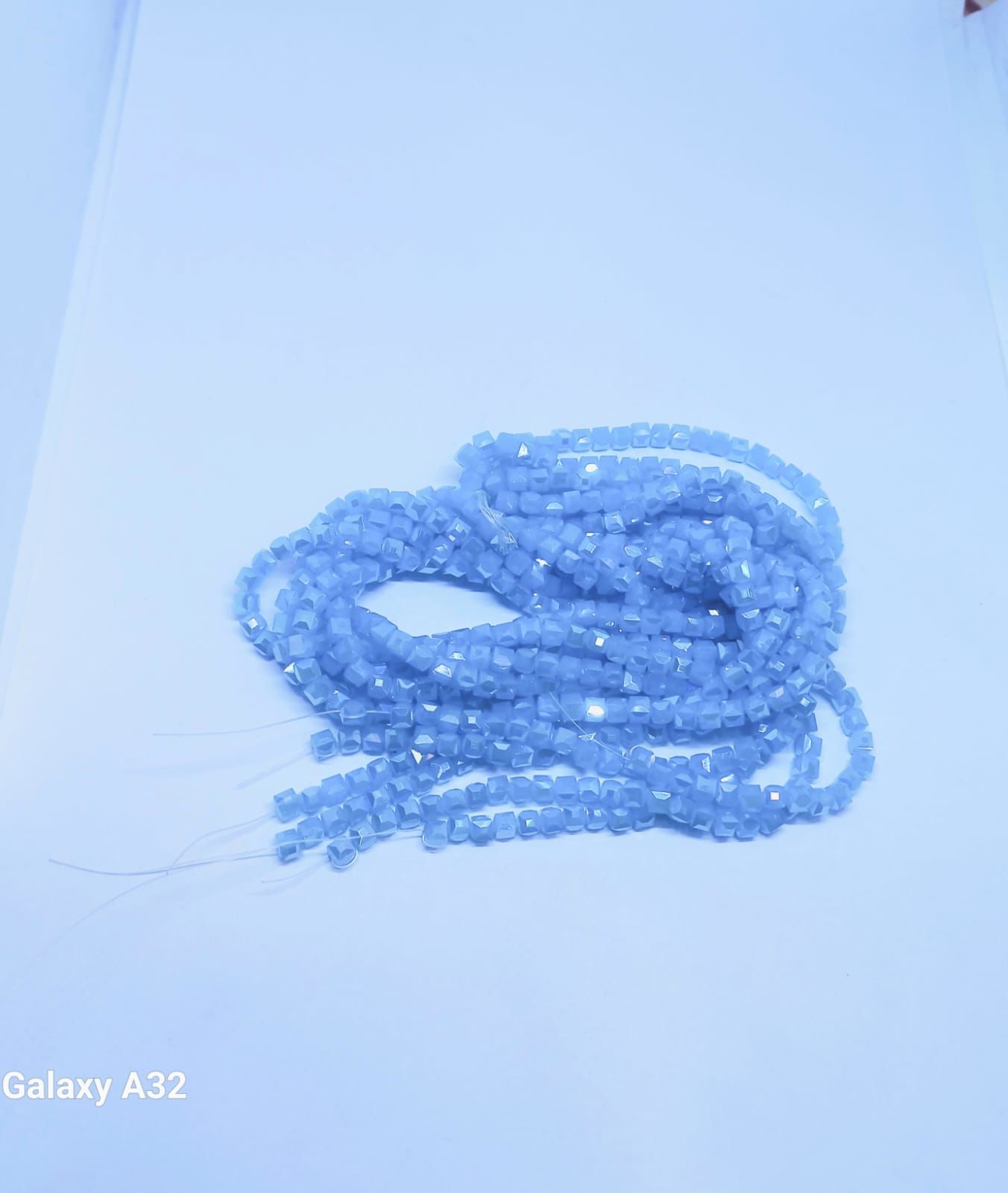 Küp Kristaller, Buzlu Janjanlı Mavi , 4 mm , Dizisi