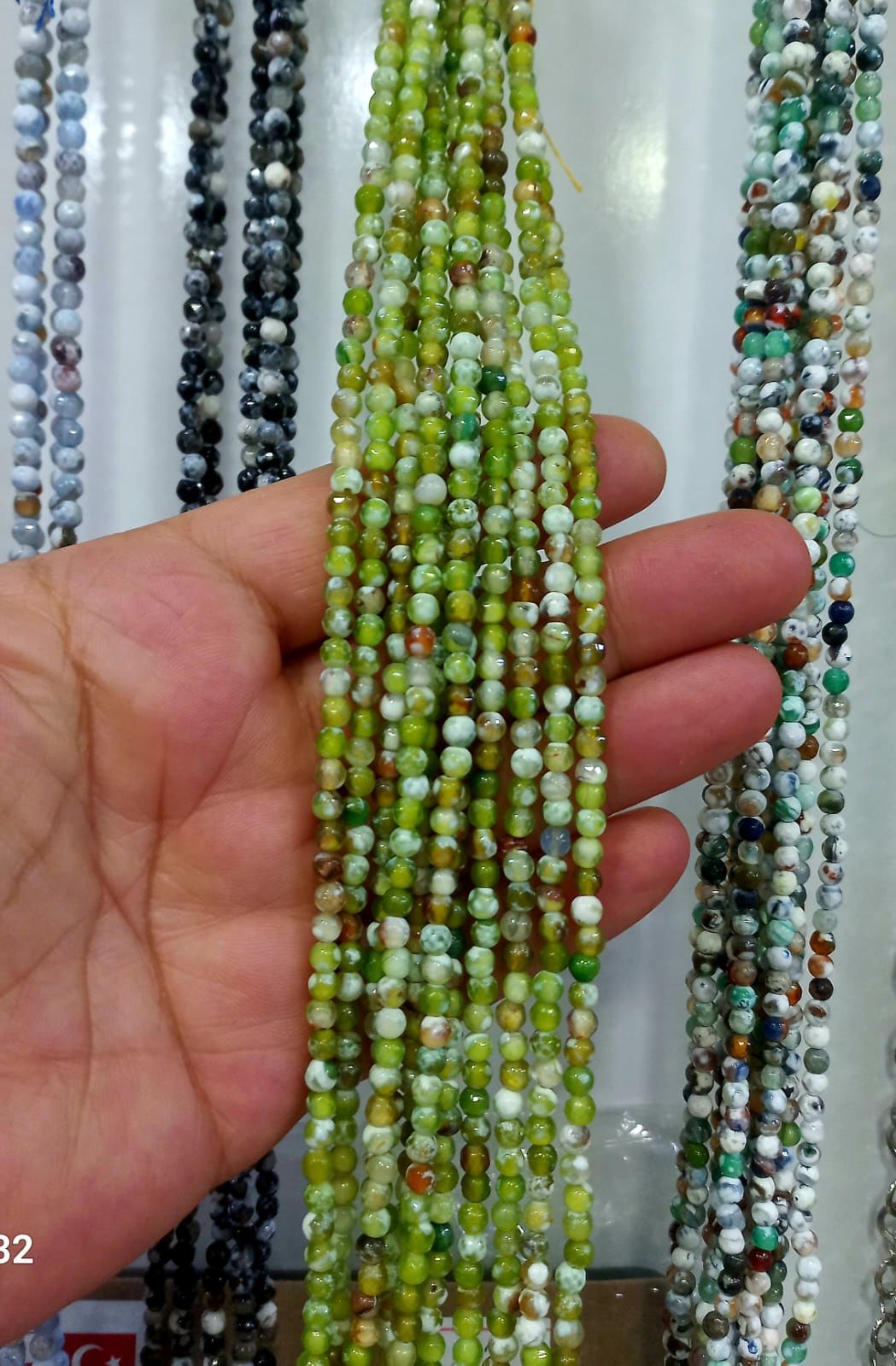 4 mm Renkli Fasetli Akik
