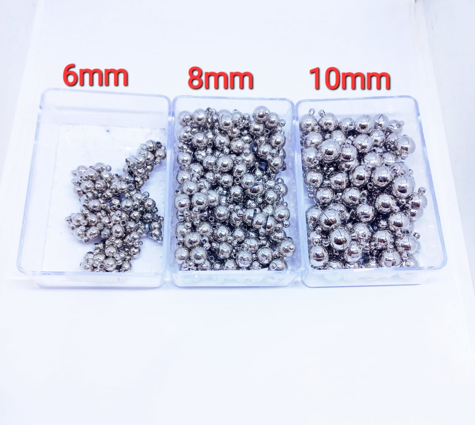 Küre Gümüş Mıknatıs Kapamalar(6 mm-8 mm-10 mm)