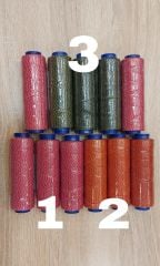 Çift Renkli Mumlu İpler , 1 metre, 1 mm