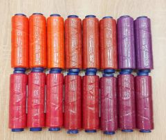 Kırmızı - Pembe Tonları Mumlu İpler , 1 mm, 1 Metre