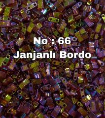 No:66 Janjanlı Bordo Yarım (Half) Tila (HTL-301) 3 gram