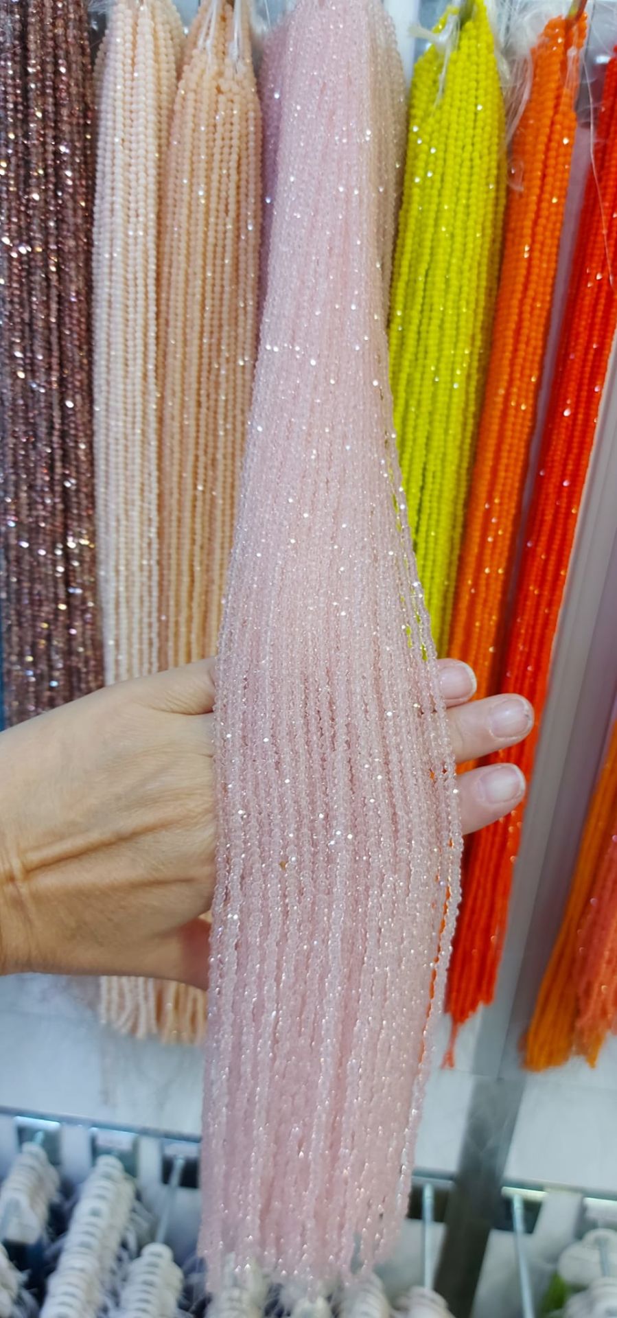 Cam Uçuk Pembe Kristaller, 3 mm