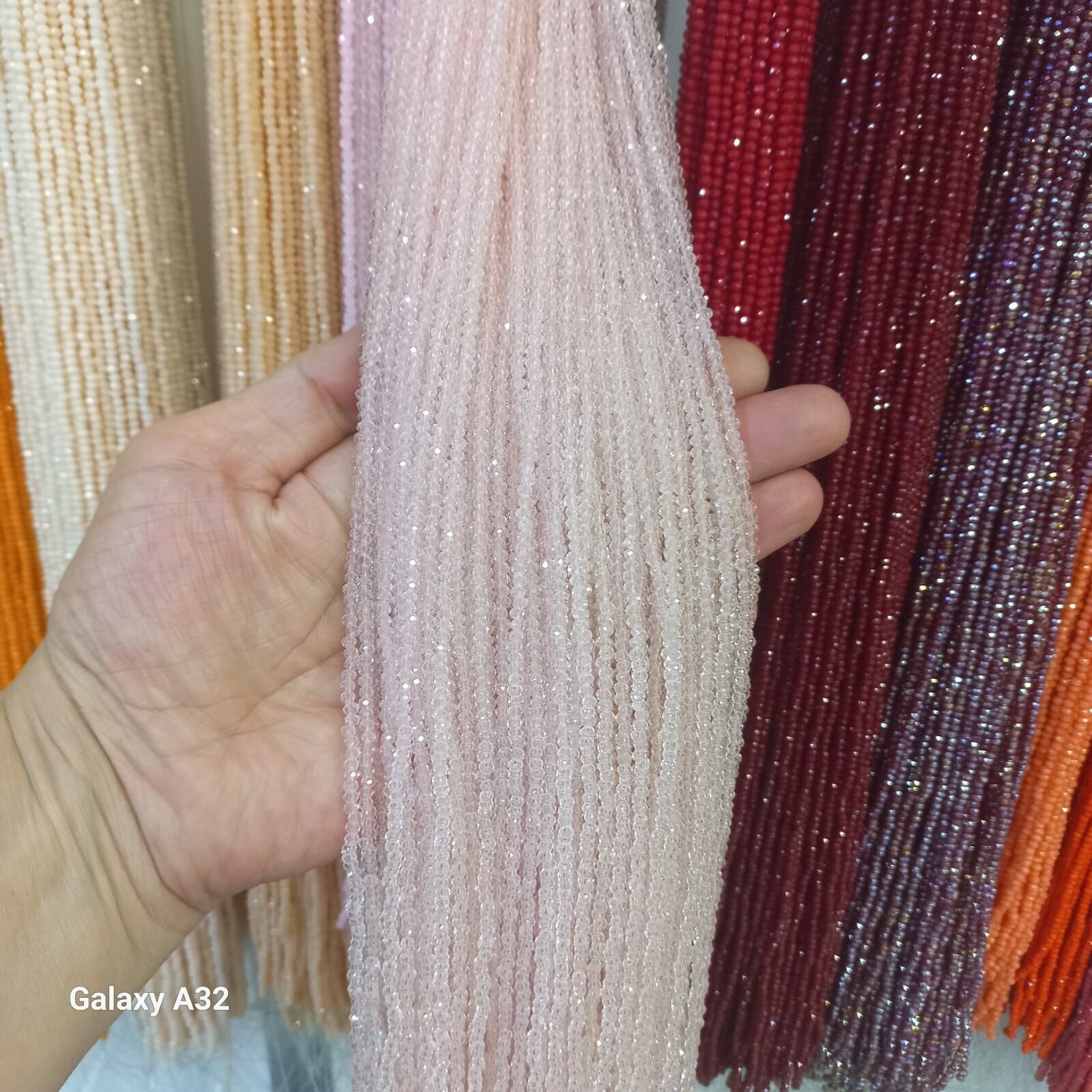 Cam Uçuk Pembe Şeffaf Kristaller, 2 mm