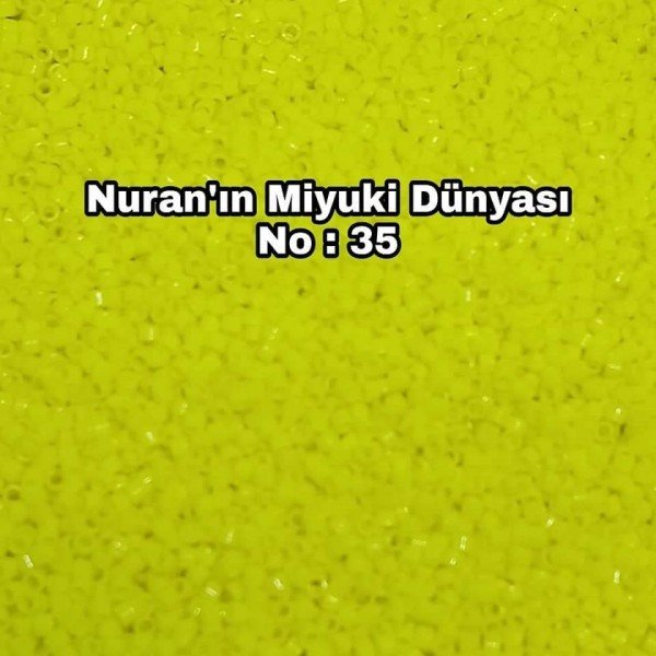No: 35 Miyuki Delica 11/00 DB721| Parlak Sarı 3 gram