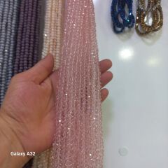 6 mm Şeffaf Pembe Kristaller