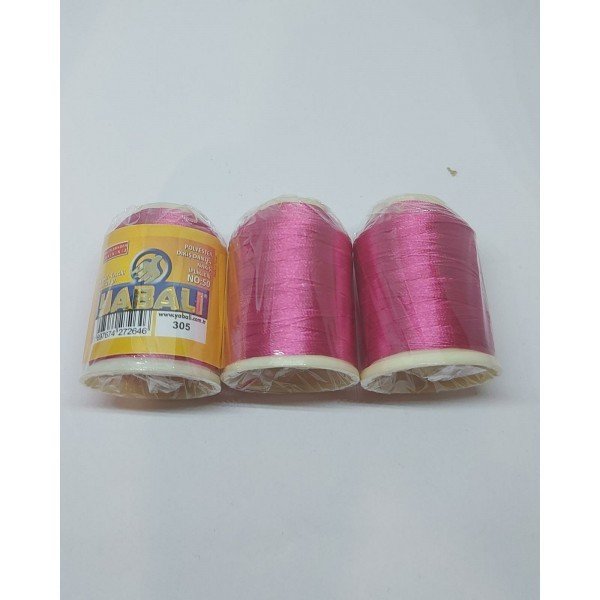 No : 305 YABALI Fuşya Polyester Dikiş Dantel Nakış İpleri 20 gram