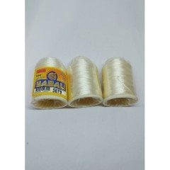 No : 3079 YABALI Ekru Rengi Polyester Dikiş Dantel Nakış İpleri 20 gram