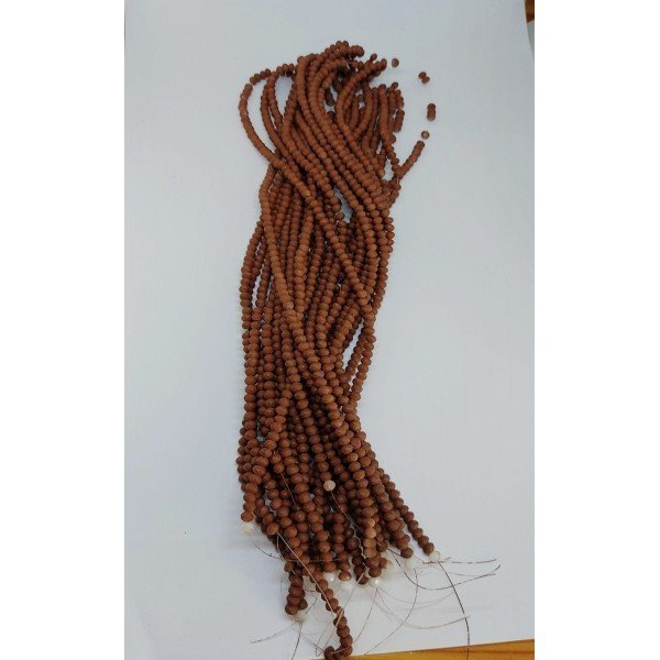 Mat Kahverengi Turuncu Kristaller , 4 mm , Tamtur , 80 cm