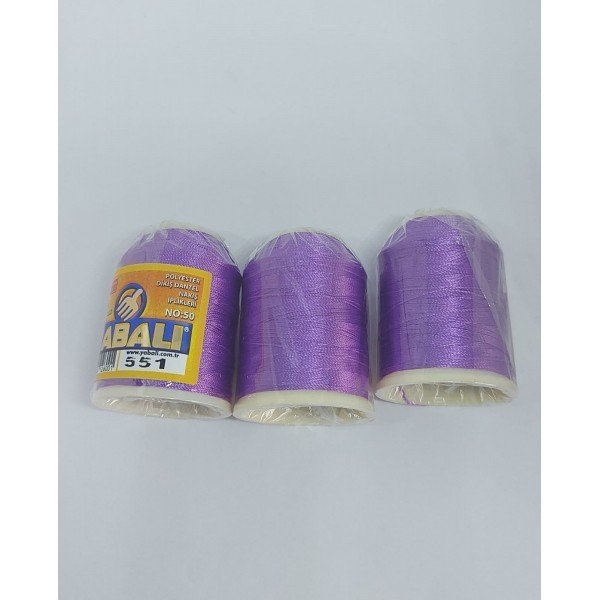No : 551 Koyu Eflatun YABALI Lila Polyester Dikiş Dantel Nakış İpleri 20 gram