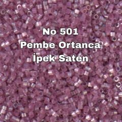 No: 497  Miyuki Delica 11/00 DB1810 | Pembe Ortanca İpek Saten 3 Gram