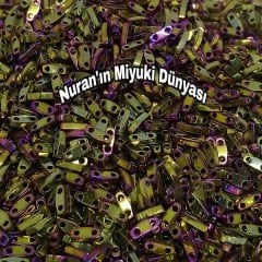 No : 1 Yeşil Üstüne Mor Janjanlı Çeyrek (Quarter ) Tila (QTL - 188 ) 3 gram