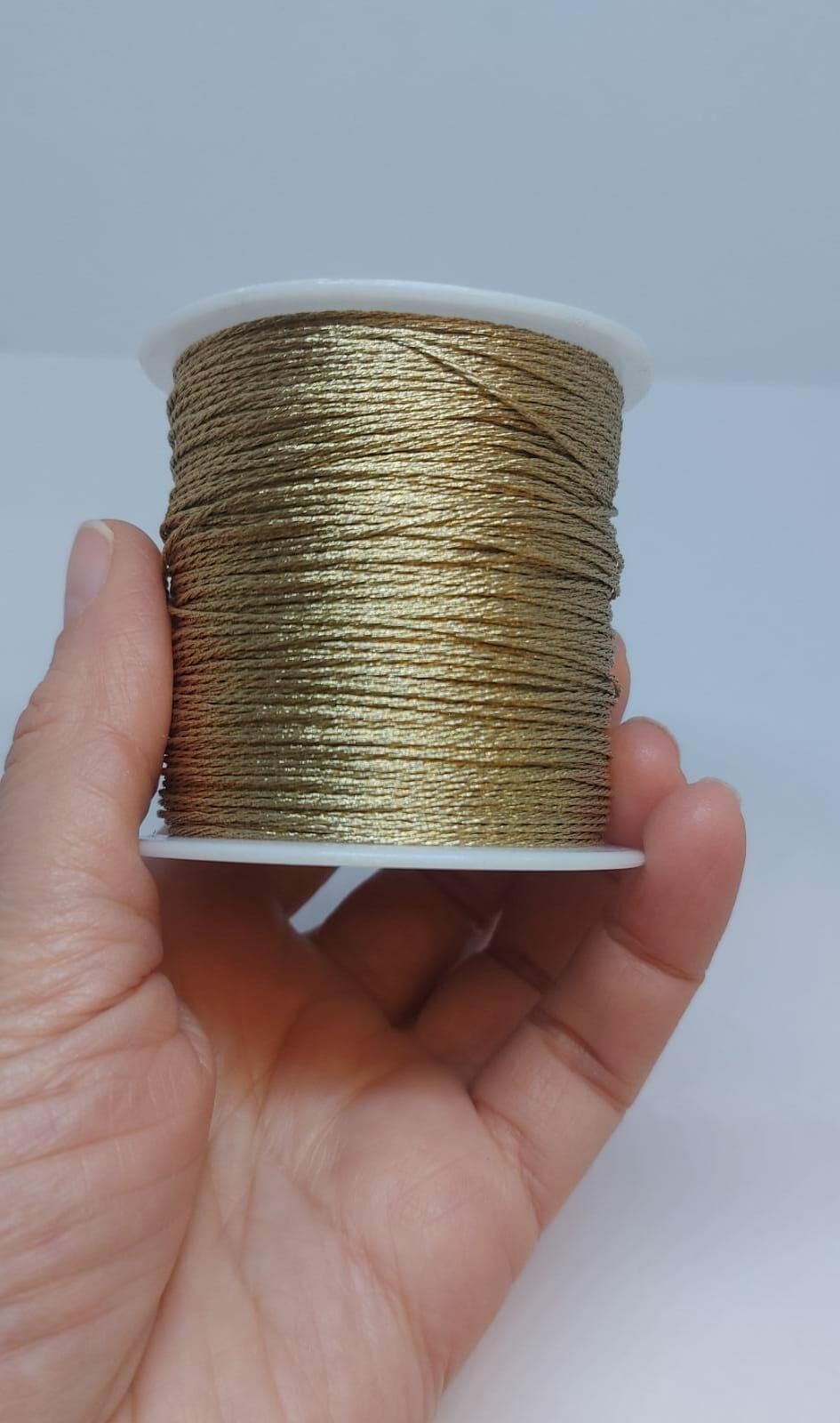 Koyu Altın Simli Paraşüt İpleri, 1 mm , 1 metre