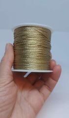 Koyu Altın Simli Paraşüt İpleri, 1 mm , 1 metre