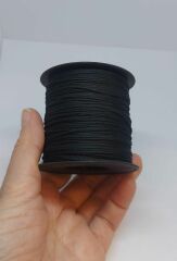Mat Siyah Paraşüt İpleri, 1 mm , 1 Metre