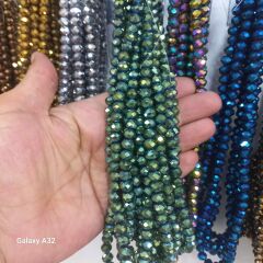 8 mm Janjanlı Turkuaz Kristaller