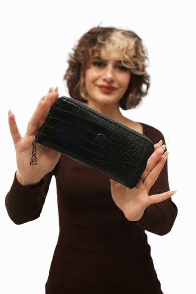 Sosela Kadın Nicol Kroko Siyah Cüzdan