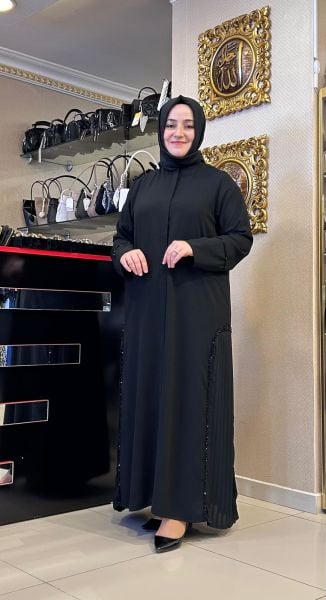 ﻿TAŞ VE PİLİSE DETAYLI ABAYA-FERACE/BEHREM